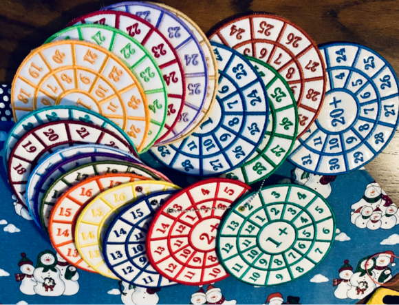 Addition Wheels 1–10: Playful Math Charm for Handmade Gifts