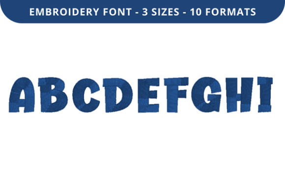 Cake Layer Font a to I: A Business-Ready Embroidery Font