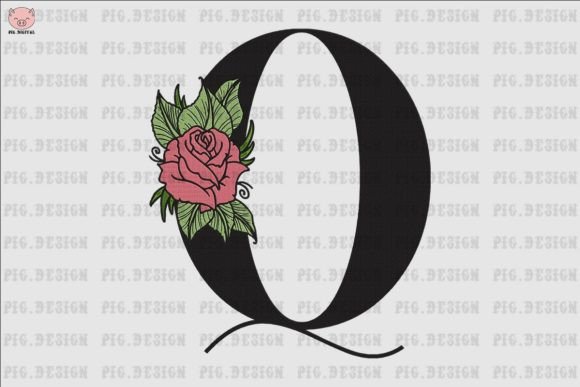 Flower Rose Font Q Embroidery Review