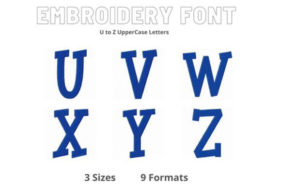 Font U to Z: A Thoughtful Embroidery Font for Meaningful Gifts