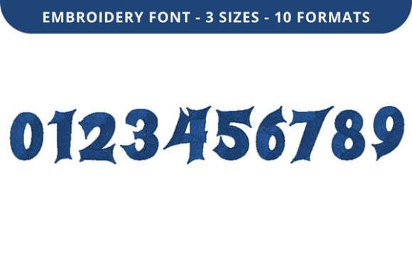 Haunting Sounds Font 0 to 9: A Seasonal Embroidery Staple