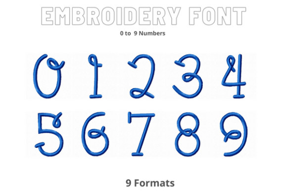 Numbers 0 to 9 Embroidery Font Review