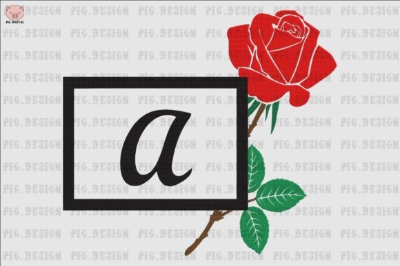 Rose Font A: Elegant & Versatile Embroidery Design